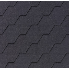 БИТУМНАЯ ЧЕРЕПИЦА SUPERGLASS HEX 01 BLACK