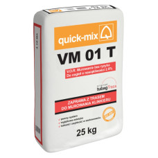 СУМІШ КОЛЬОРОВА ДЛЯ КЛАДКИ ЦЕГЛИ QUICK-MIX VM 01 T СІРА
