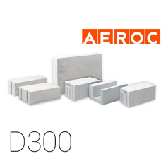 Газоблок AEROC D300 300x200x610 мм гладкий, Обухів