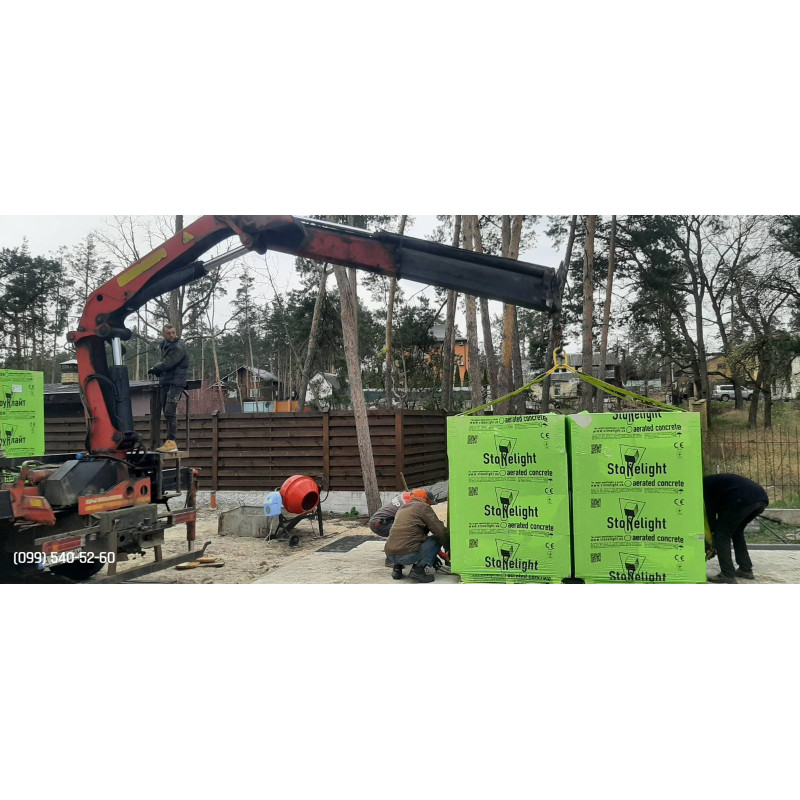 Газобетон Стоунлайт 250x200x600 мм D 500 гладкий Газобетон Стоунлайт 250x200x600 мм D 500 гладкий
