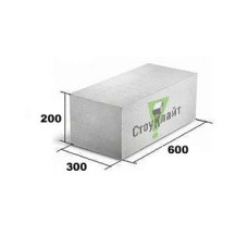 Газобетон Стоунлайт 300x200x600 мм D 500 гладкий