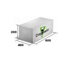 Газобетон Стоунлайт 400x200x600 мм D 500 гладкий